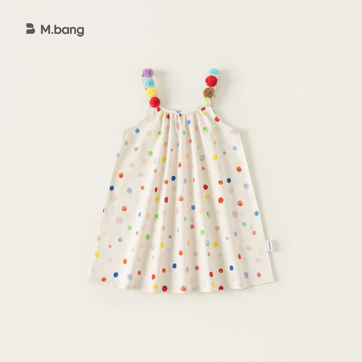 Children's Colorful Polka Dot Suspender Summer Dopamine Children's Dress