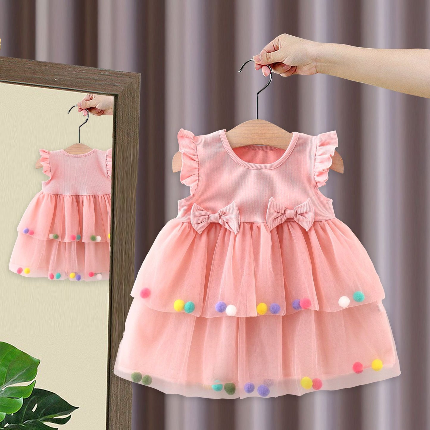 Children's Clothing Skirts Summer Little Pink Princess Bow Children's Dress