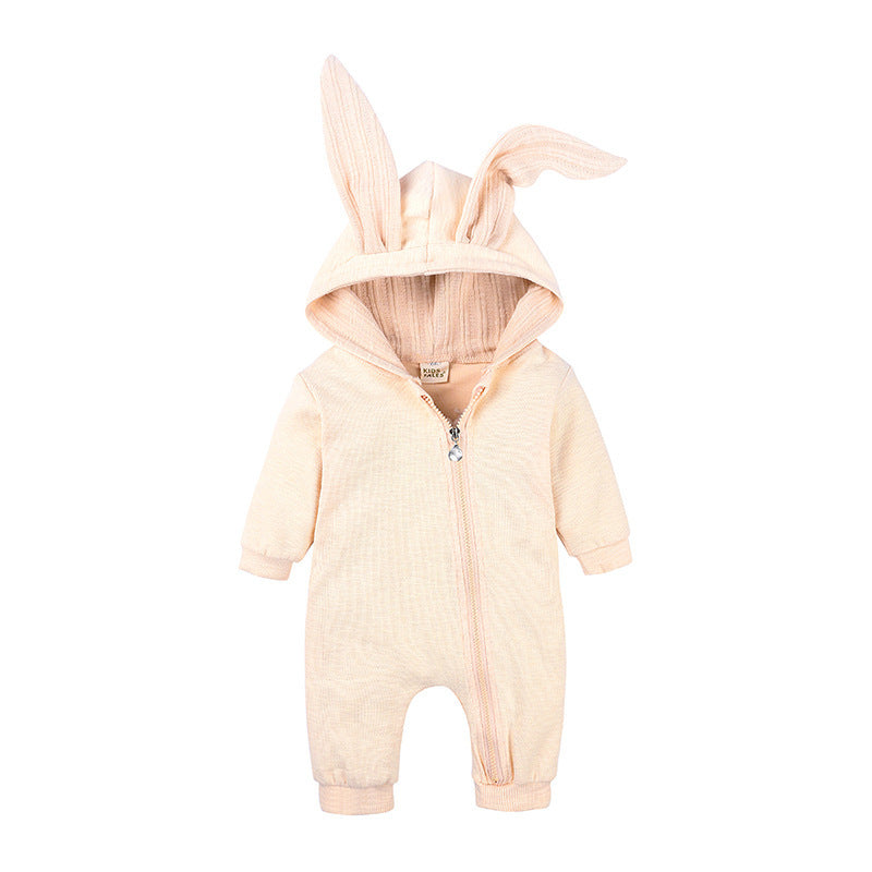 Children's Clothing Jumpsuit Little Rabbit Long Ears Romper Born Hooded Jumpsuit, Climbing Suit