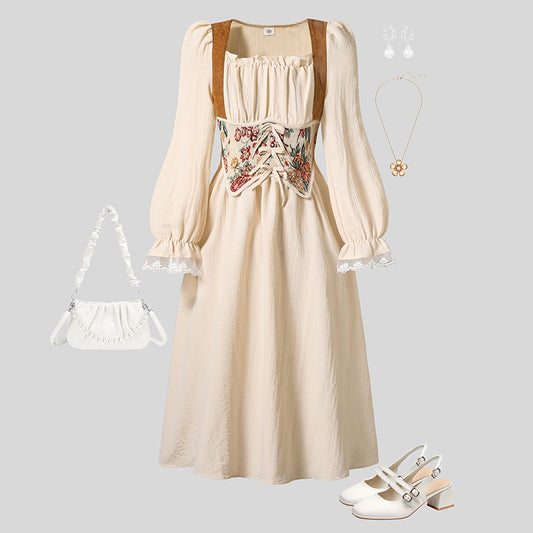 Children's Clothing French Royal Style Medieval Retro Long-sleeved Children's Dress