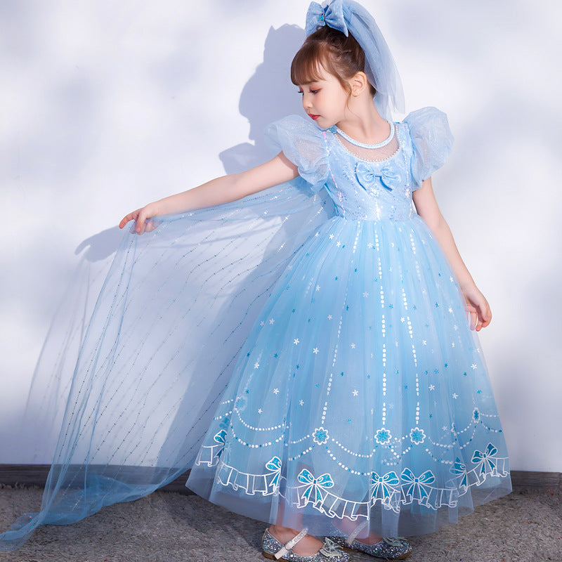 Children's Frozen 2 Princess Elsa Summer Luminous Children's Dress