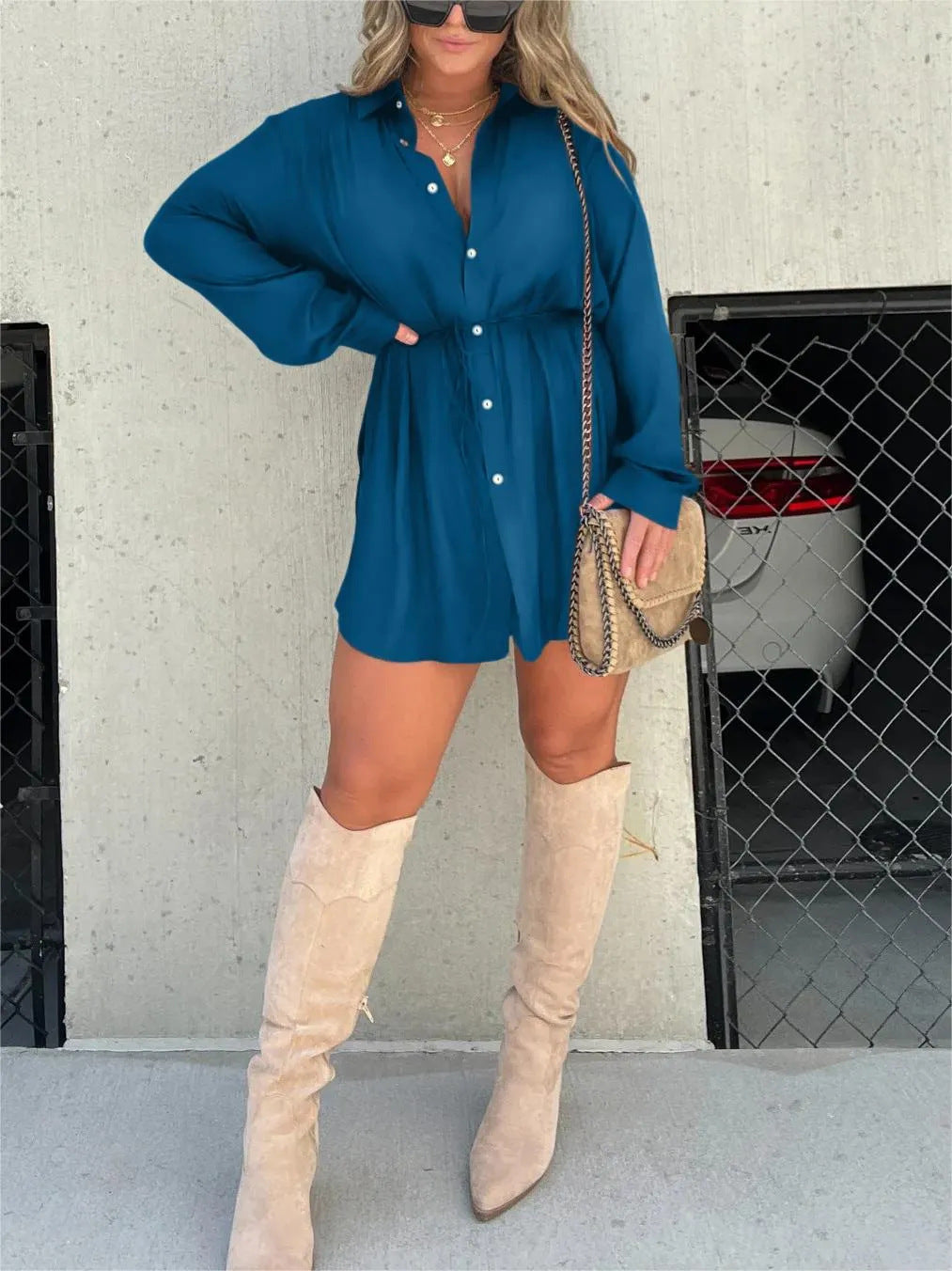 Women's Autumn Solid Color Long-sleeved Shirt Fashion Casual Suit