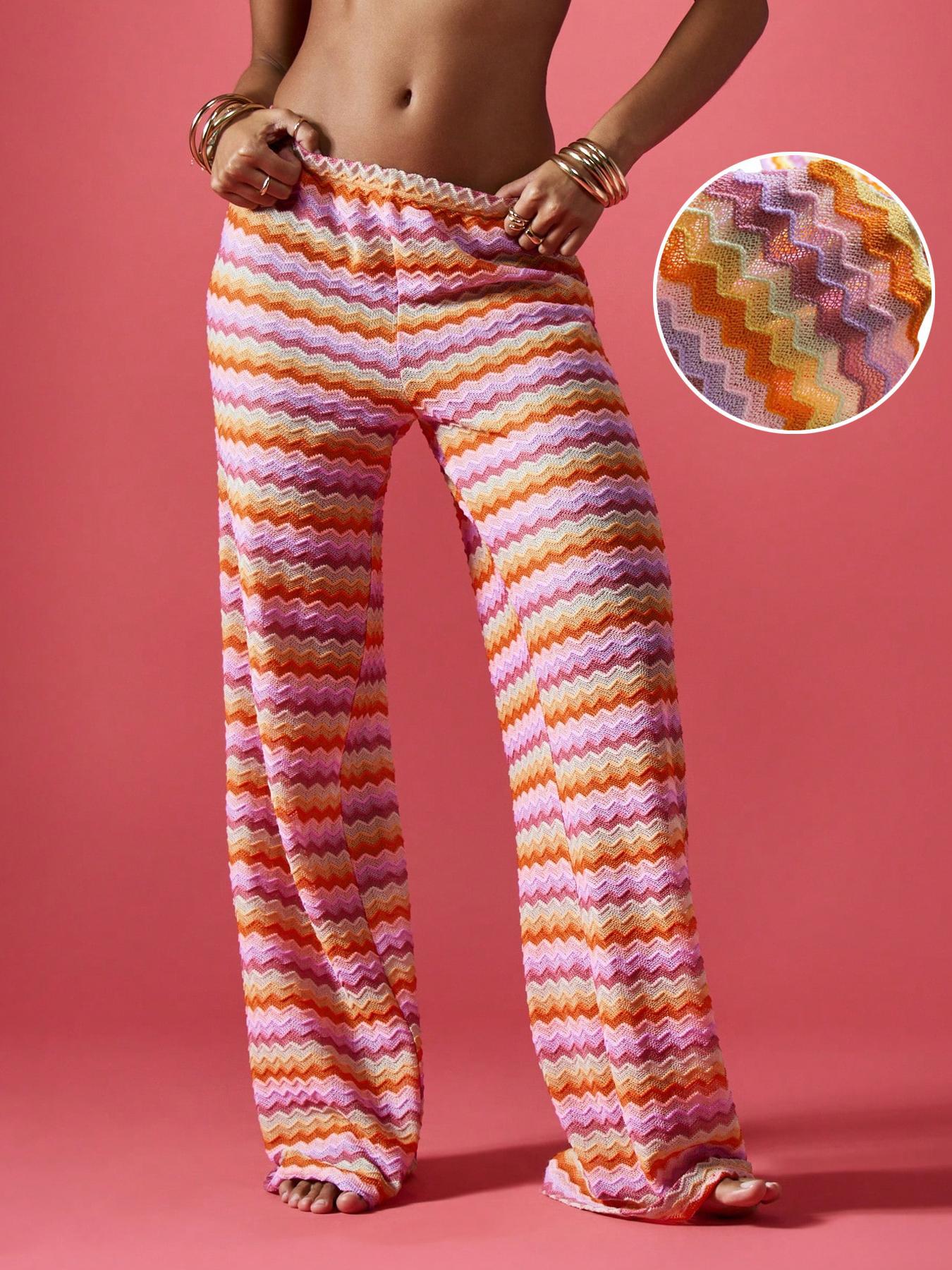 Fashion Trends Trousers Draping Stripes Contrast Casual Pants