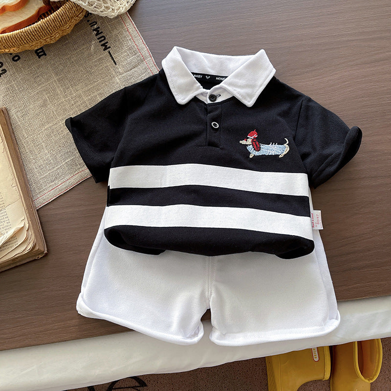 Children's Sleeve T-shirt Summer Clothes Clothing Two-piece Children's Suit
