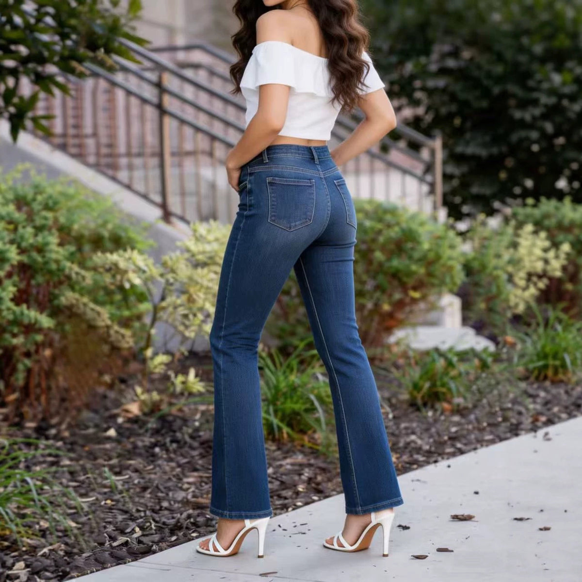 Women's Trendy Bell-bottom Punk Western Style Vintage Pants