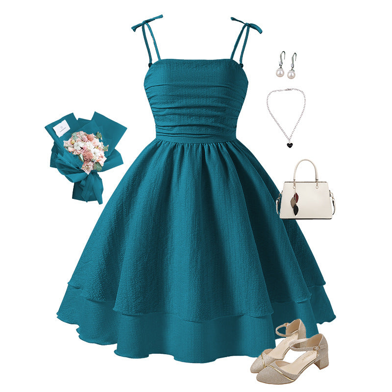 Women's & Children's Older Clothing Strap Princess Children's Dress