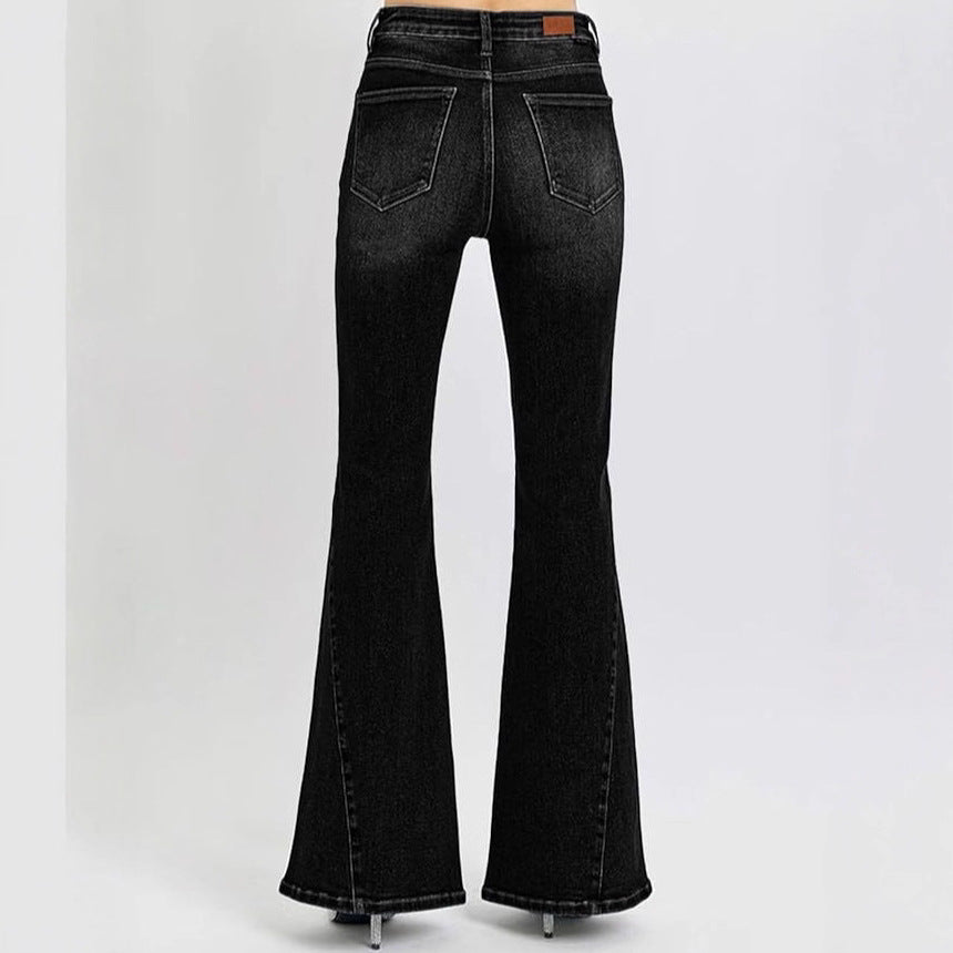 Women's Autumn High Waist Stretch Slightly Flared Women's Jeans
