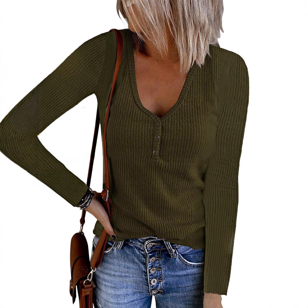 Women's Autumn Button Solid Color Long Sleeve Small Vest/suspenders/tube Top