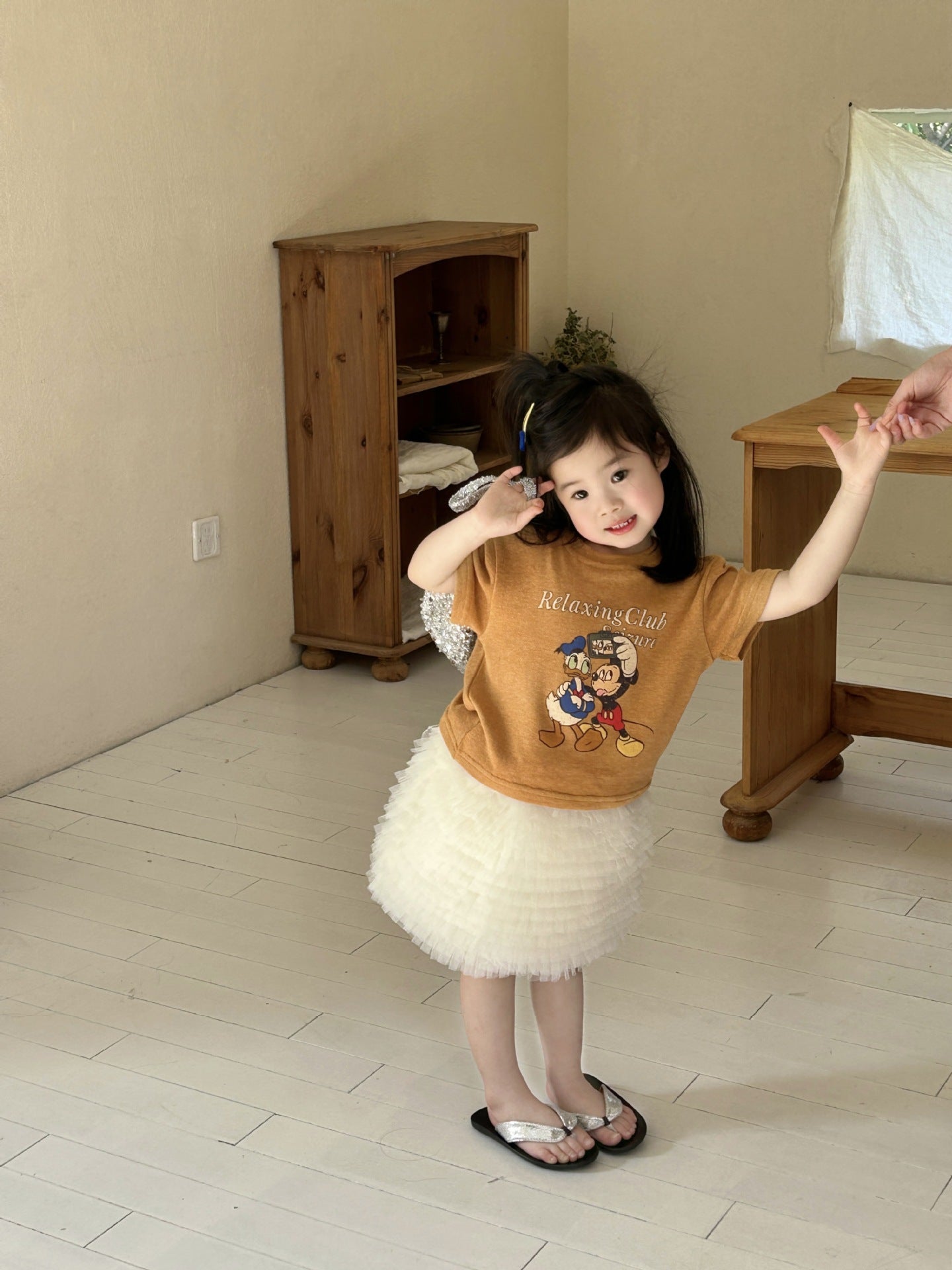 Children's Summer Korean Style Clothing Cartoon Round Neck Short Children's T-shirt