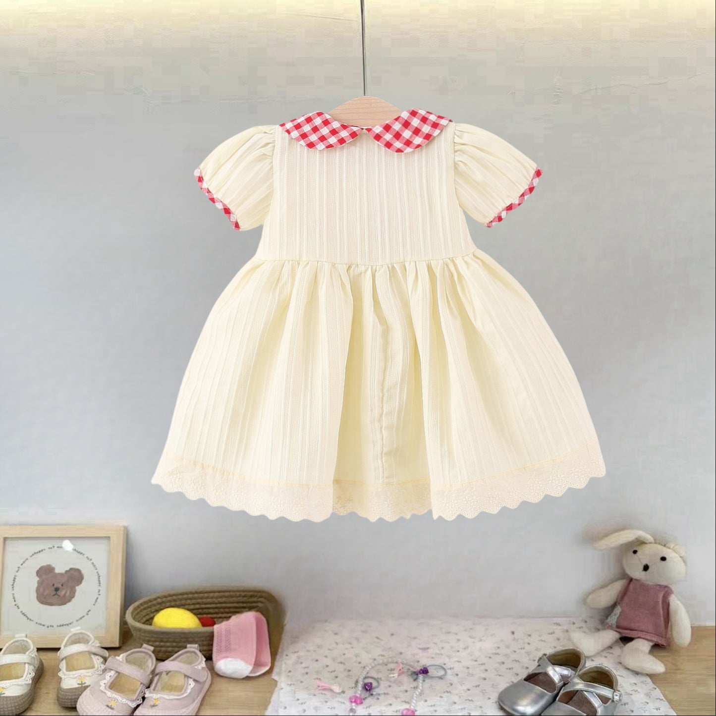 Children's Summer Peter Pan Collar Short Sleeve Princess Children's Dress