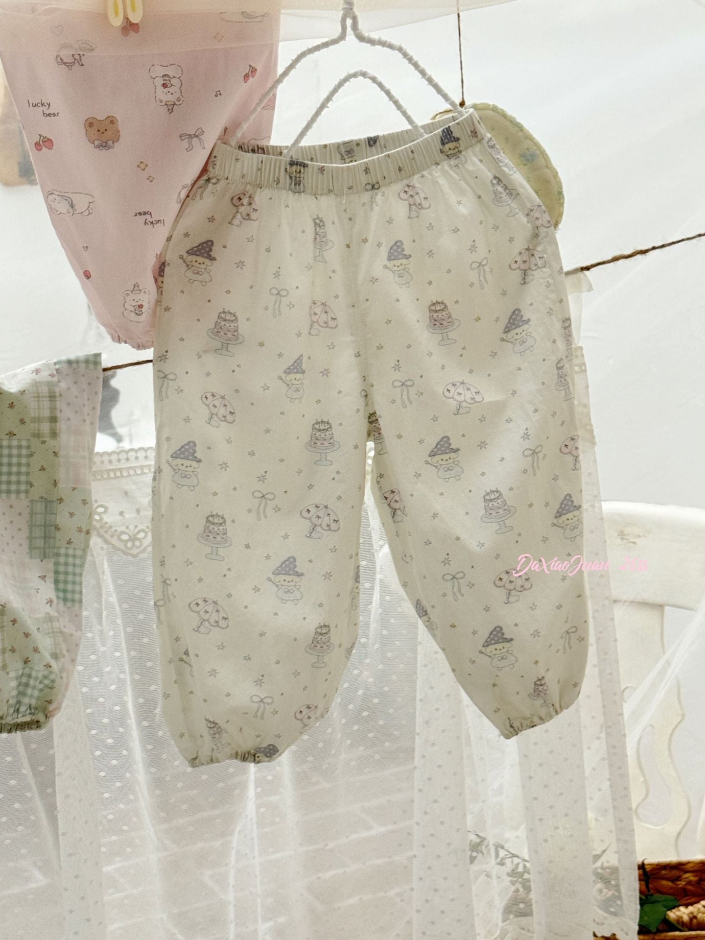 Children's Pure Cotton Summer Thin Air Conditioning Breathable Children's Pants