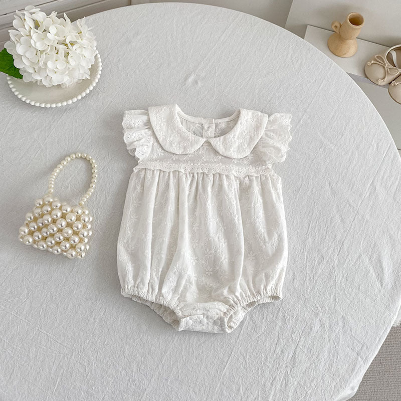Korean Style Summer Lace Edge Doll Collar Children's Dress