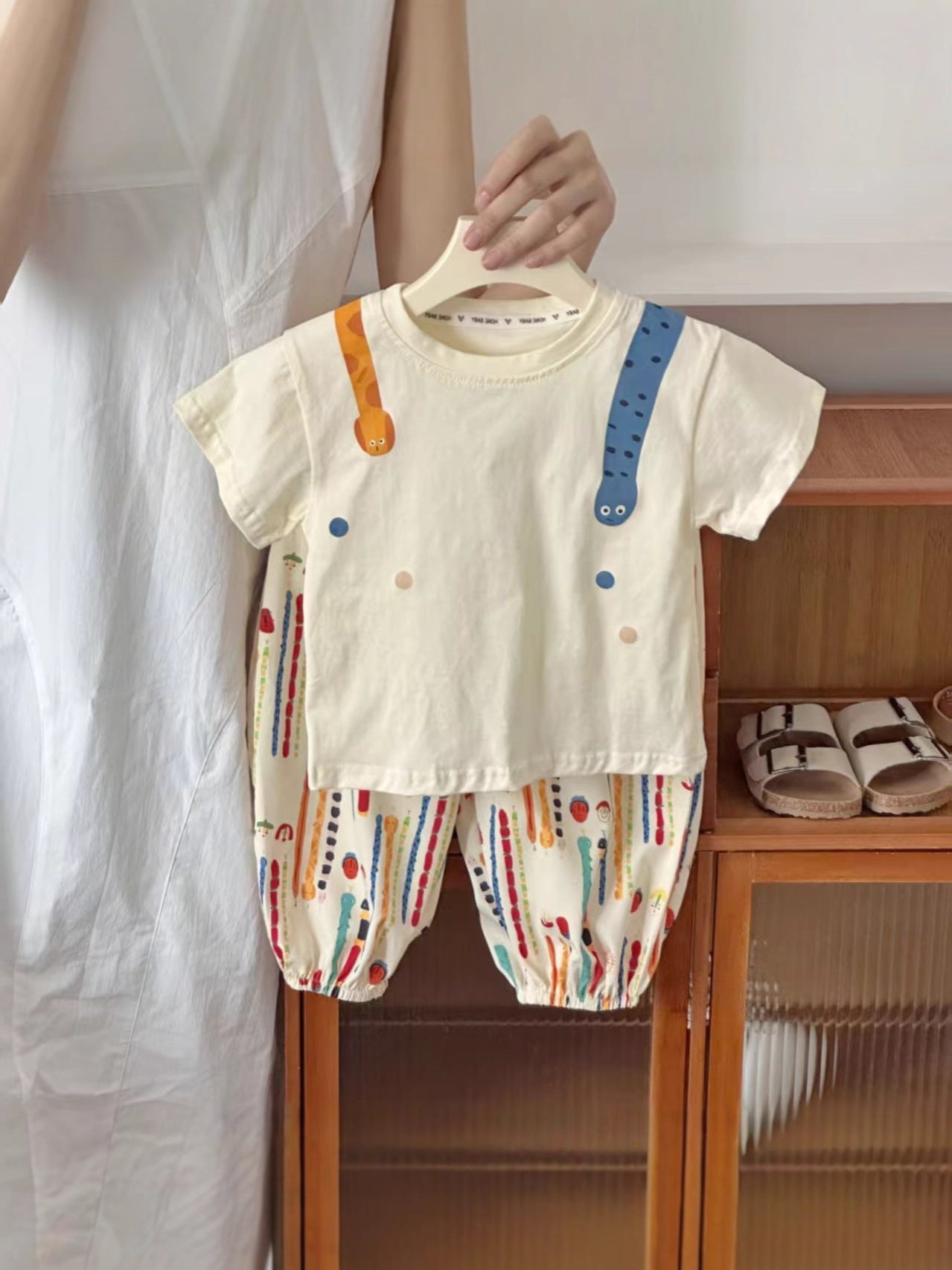 Children's Mosquito Pants Short Sleeve Two-piece Set Comfortable Breathable Children's Suit