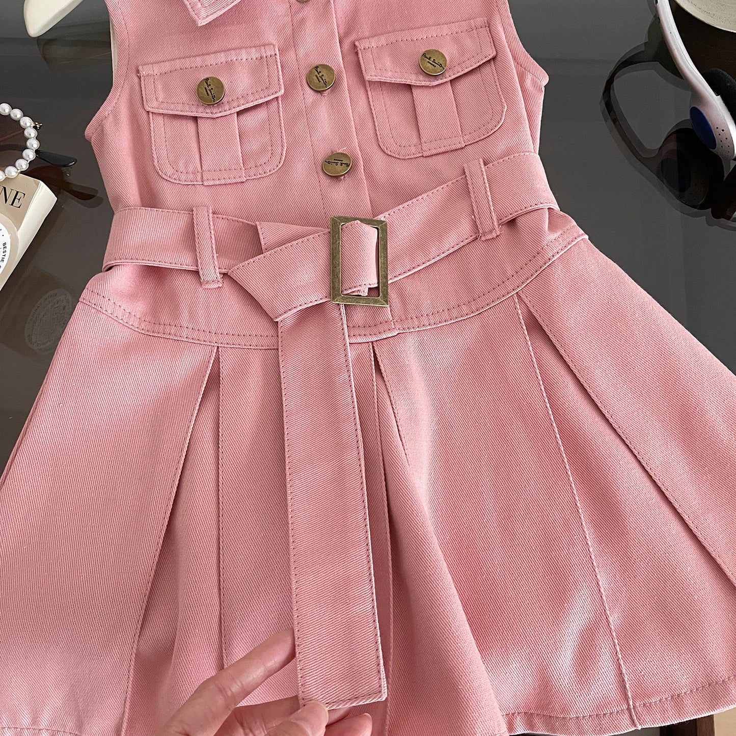 Summer Korean Style Sleeveless Western Slim Fit Cute Children's Dress