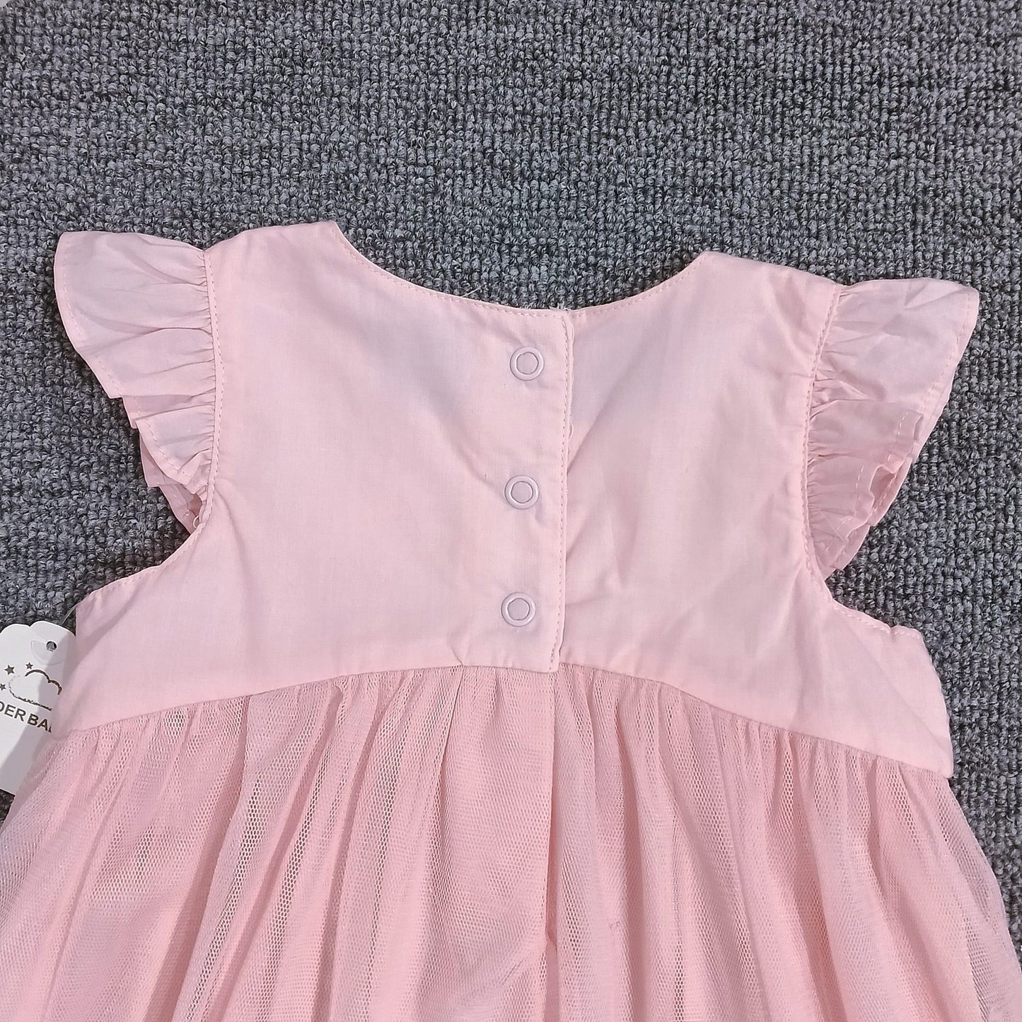 Original Pink Mesh Short-sleeved Summer Princess Children's Dress