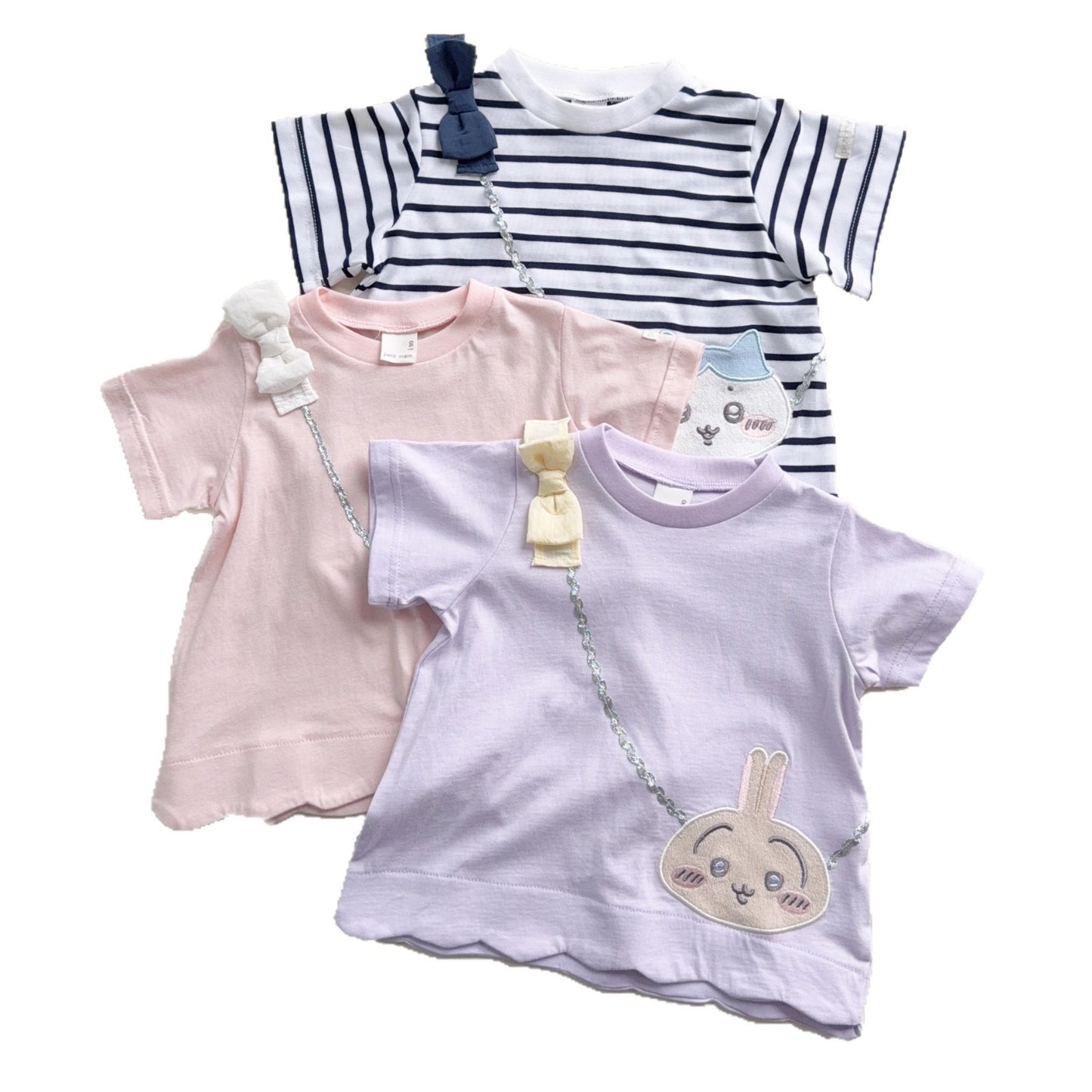 Children's Style Clothing Summer Short Sleeve Top Cartoon Bow Children's T-shirt