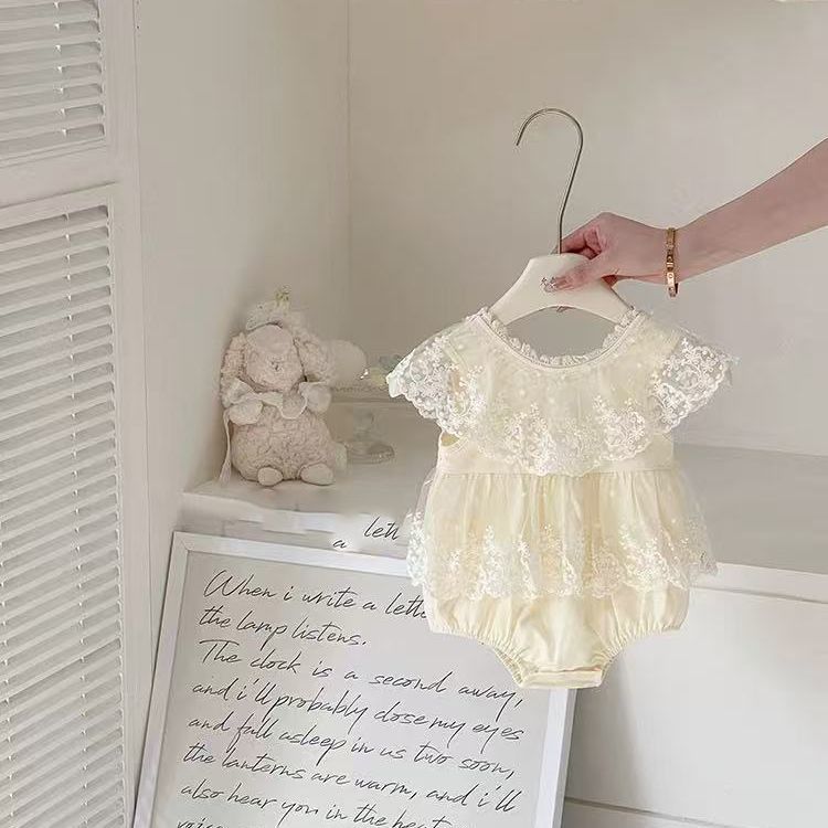 Summer Thin Princess Skirt Dress Born First Month Old Days Jumpsuit, Climbing Suit