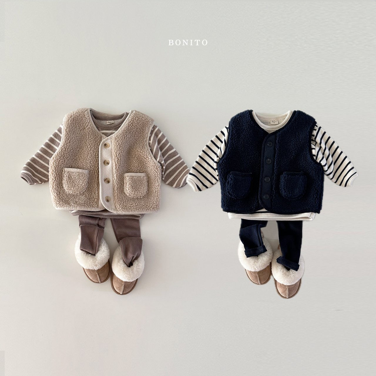 Children's Clothes Boys Vest Clothing Korean Style Striped Children's Suit