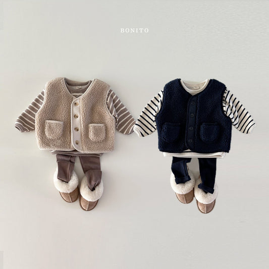 Children's Clothes Boys Vest Clothing Korean Style Striped Children's Suit