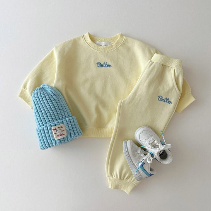Children's Autumn Korean Style Cotton Letter Color Boys Sweater Children's Suit