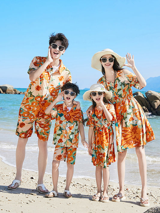 Clothes For The Whole Beach Shirt Parent-child Outfit