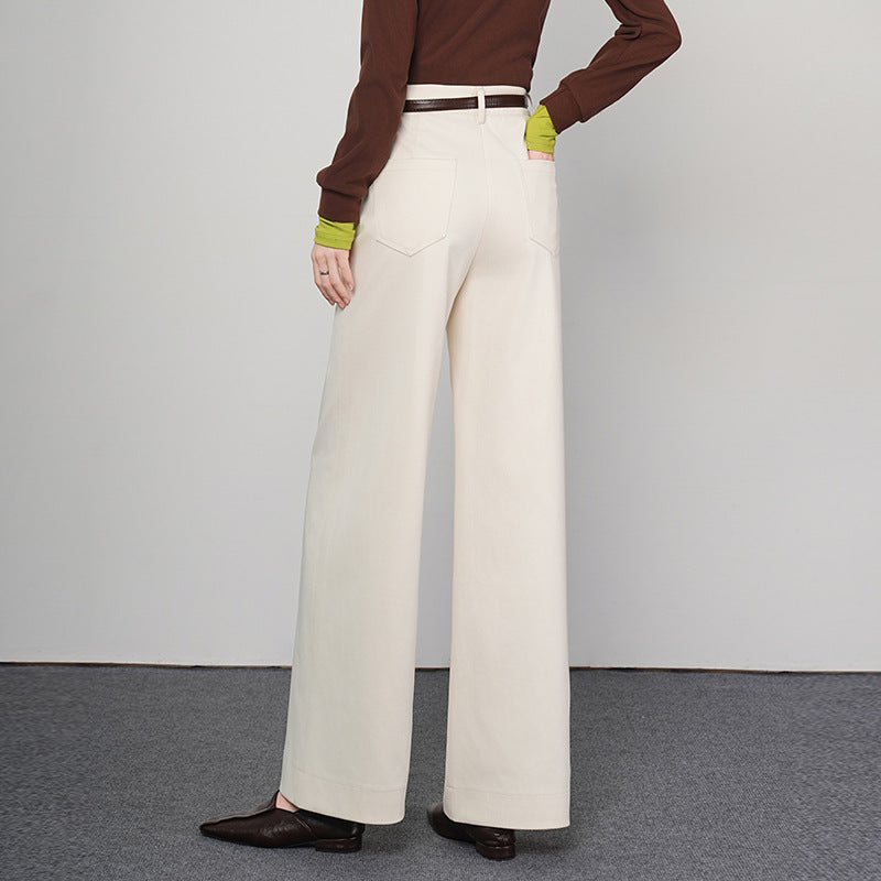 Women's Autumn High Waist Slimming Straight Loose Fashionable Pants