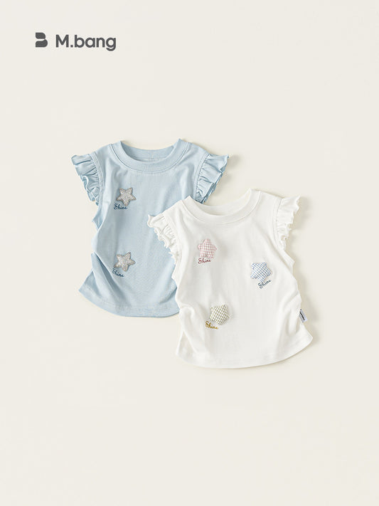 Children's Summer Flying Sleeve Western Style Tops Children's T-shirt