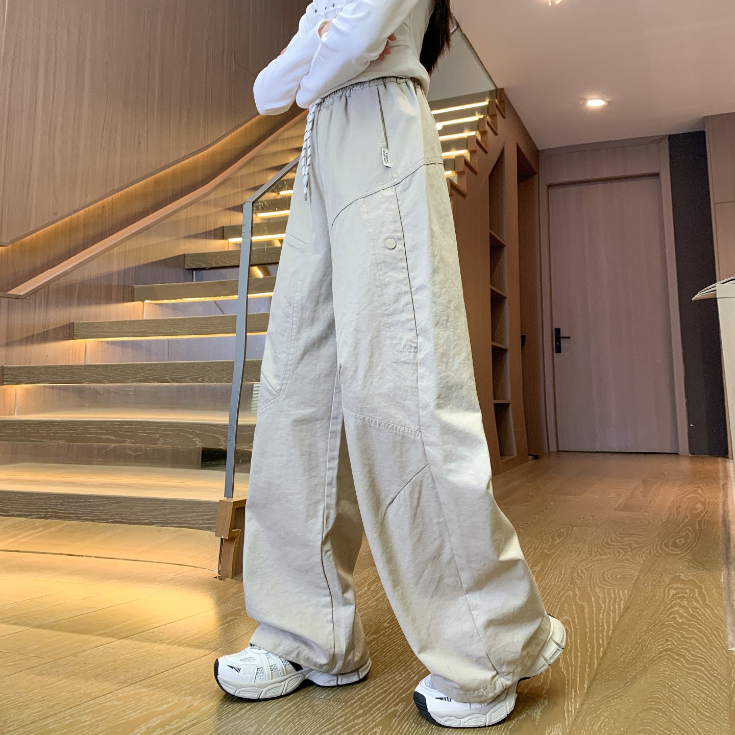 Children's Casual Trousers Summer Older Junior High School Straight Wide Leg Children's Pants