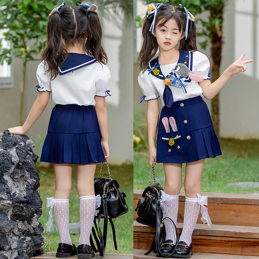 Summer Rabbit Police Officer Performance Costume Western Style Children's Suit