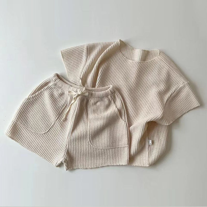 Children's Style Clothing Fashion Casual Short-sleeved Home Wear Children's Suit