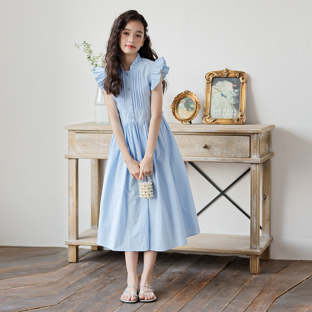 Children's Clothing Fashionable Princess Flying Sleeve Chest Children's Dress