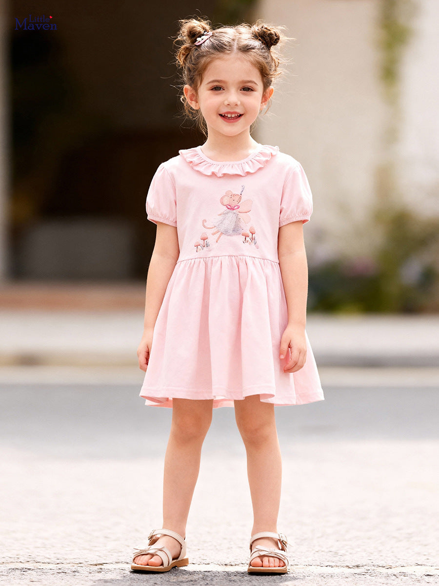 Summer Cute Cartoon Skirt Shirt Cotton Children's Dress