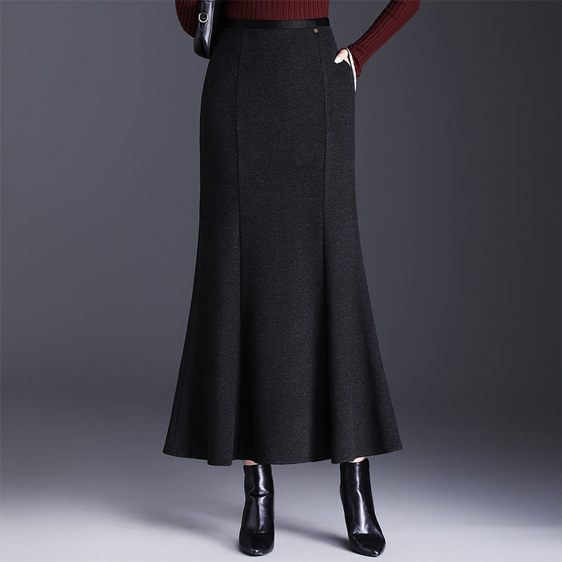 Long Commute Elegant Fashion Hip Fishtail High Waist Skirt