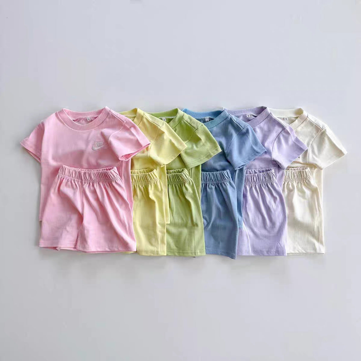Children's Summer Short-sleeved Shorts Casual Sports Style Embroidered T-shirt Two-piece Fashion Children's Suit