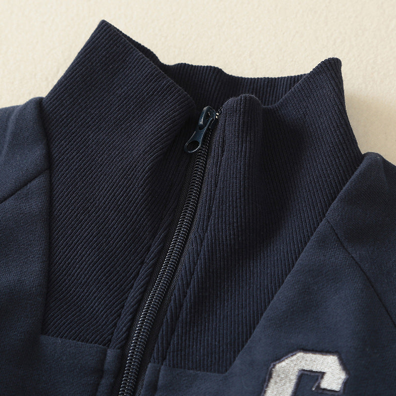 Letter Zipper Long Sleeve Born Type Crawling Going Out Jumpsuit, Climbing Suit