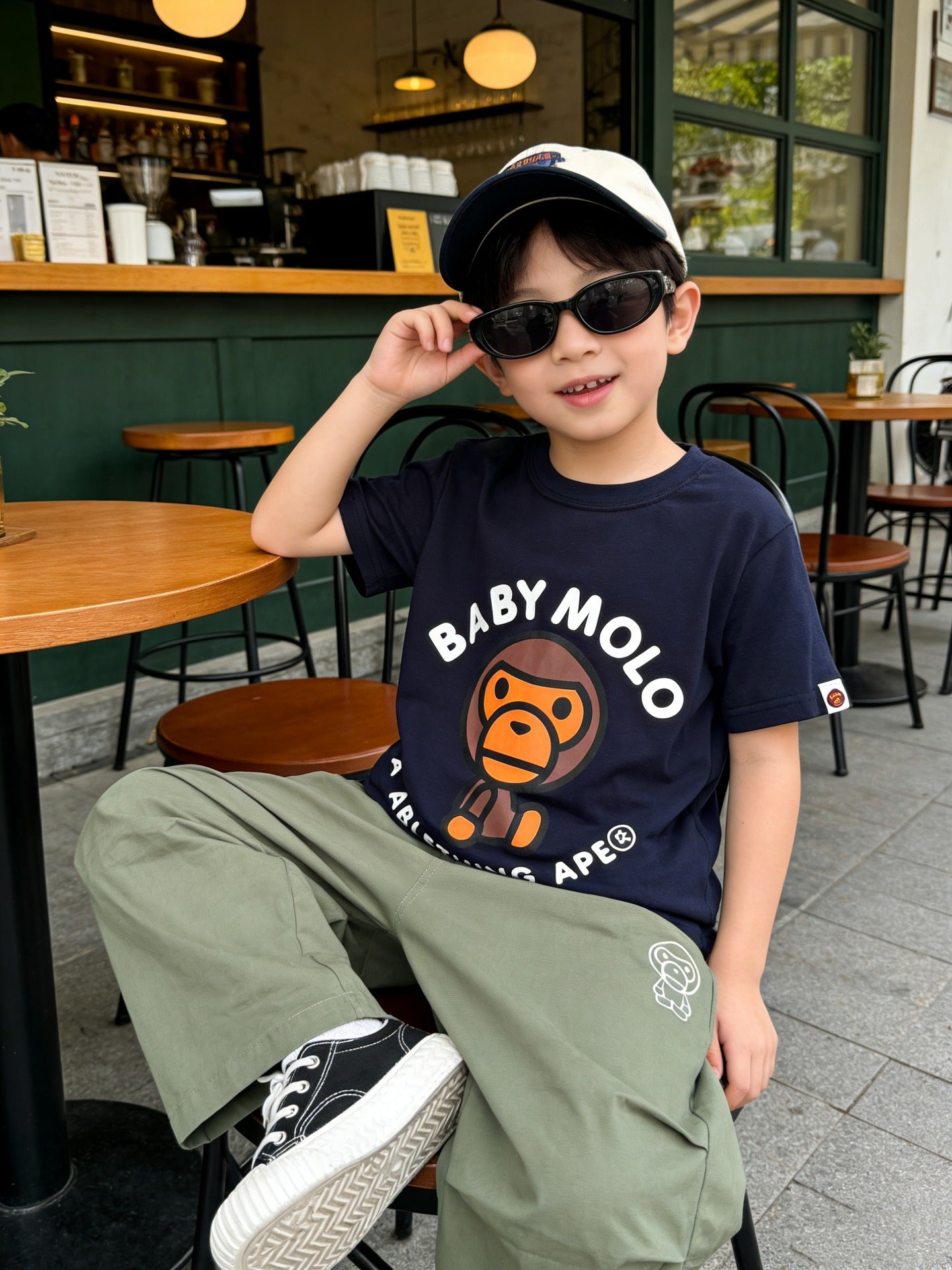 Children's Summer Korean Style Western Boys Short Sleeve Printing Children's T-shirt