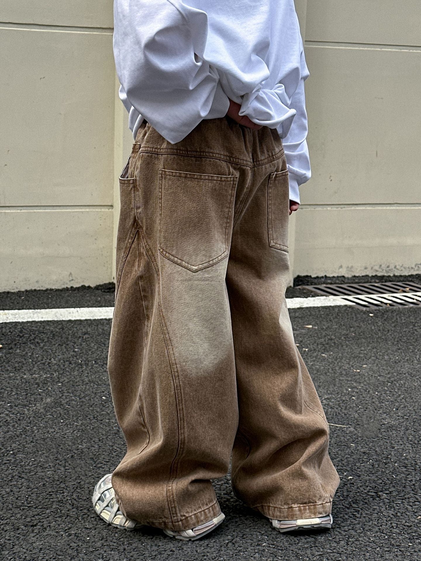 Children's Spring Boys Korean Style Baggy Straight Trousers Children's Pants