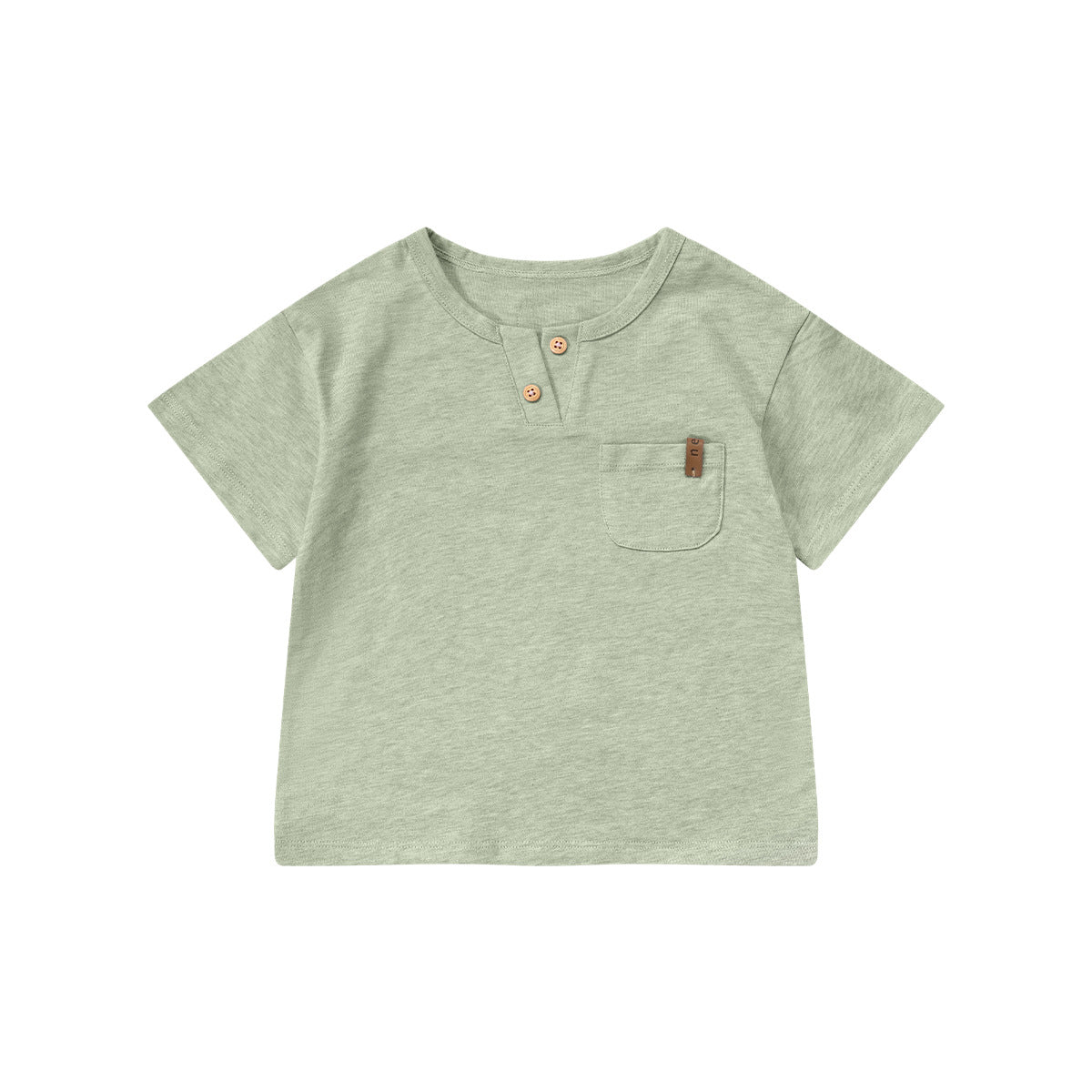 Children's Short-sleeved Summer Pure Cotton Solid Color Children's T-shirt