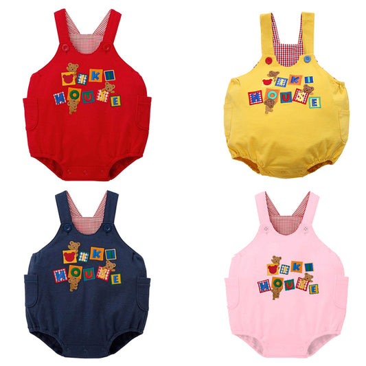 Children's Clothing Boys Cartoon Letter Plaid Bear Chicken Children's Pants