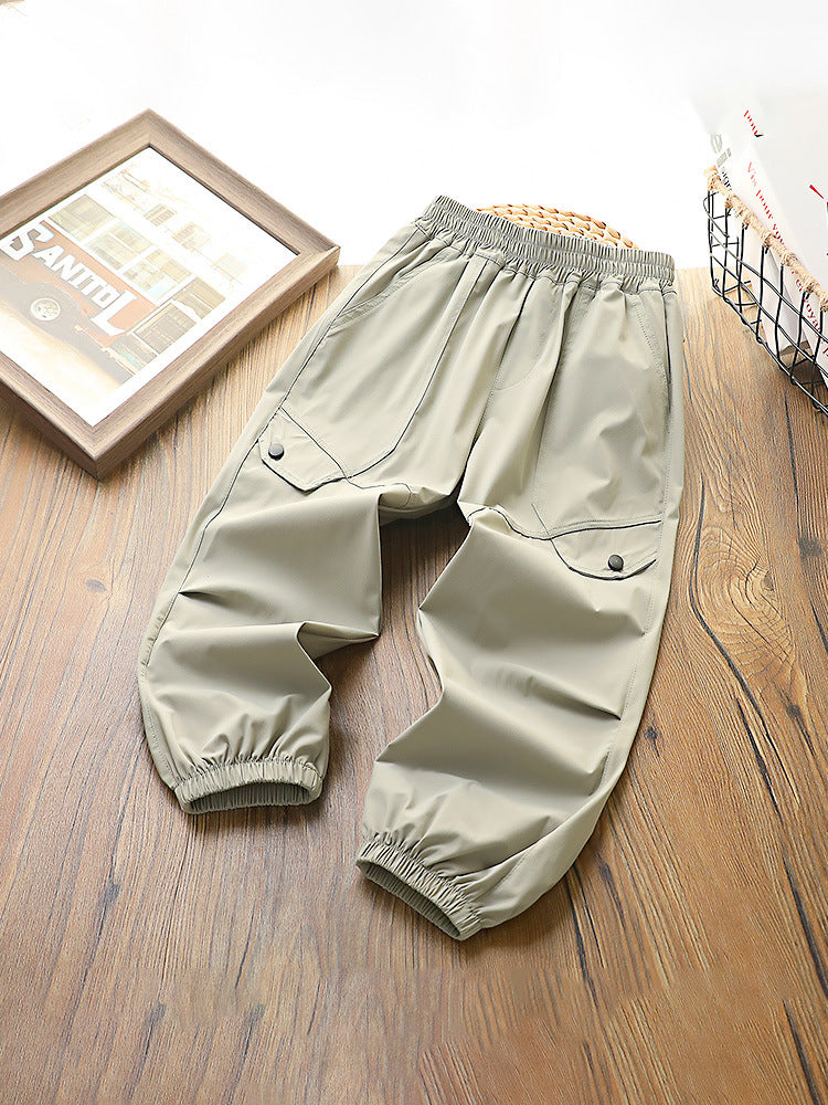 Children's Boy Thin Type Trousers Korean Style Fashionable Teens Casual Children's Pants