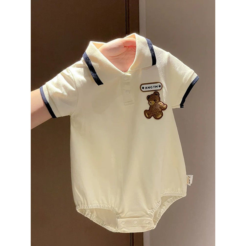 Clothes Western Style Short Sleeve Infant Toddler Comfortable Jumpsuit, Climbing Suit