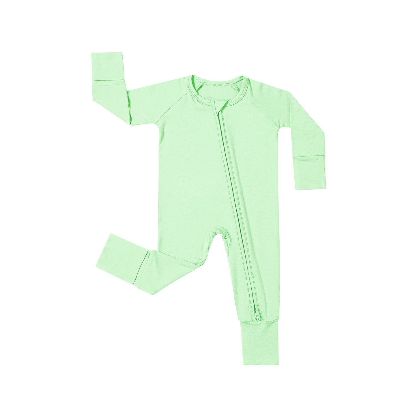 Bamboo Fiber Jumpsuits Romper Candy Color Long Sleeve Double Zipper Jumpsuit, Climbing Suit