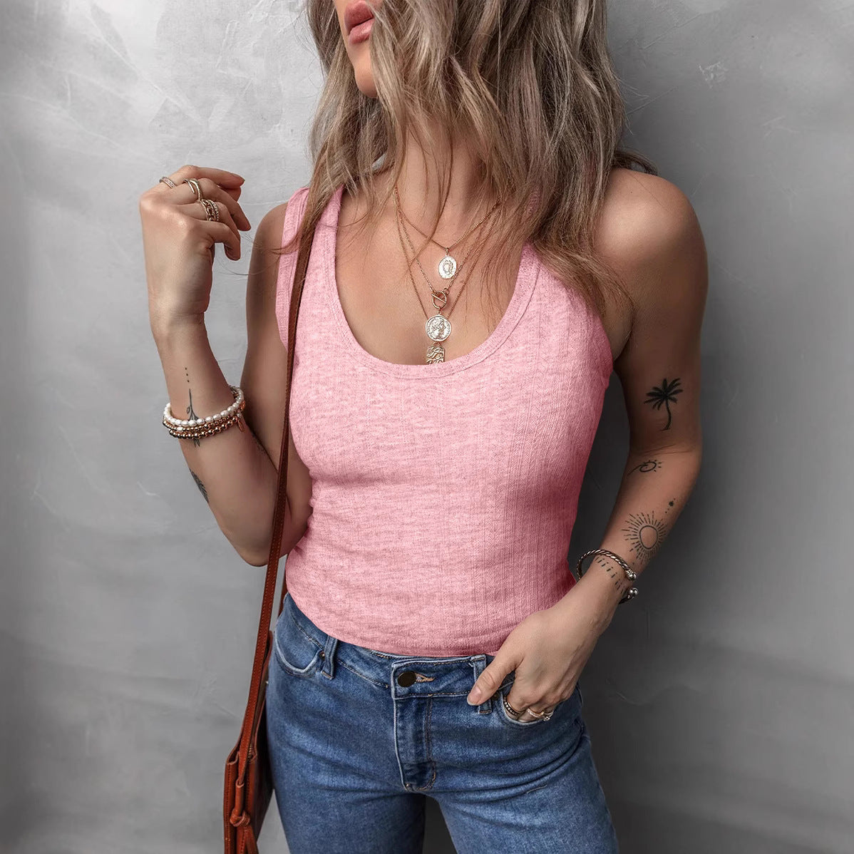 Elegant Classy Women's Fashion Wheat Flower Vests