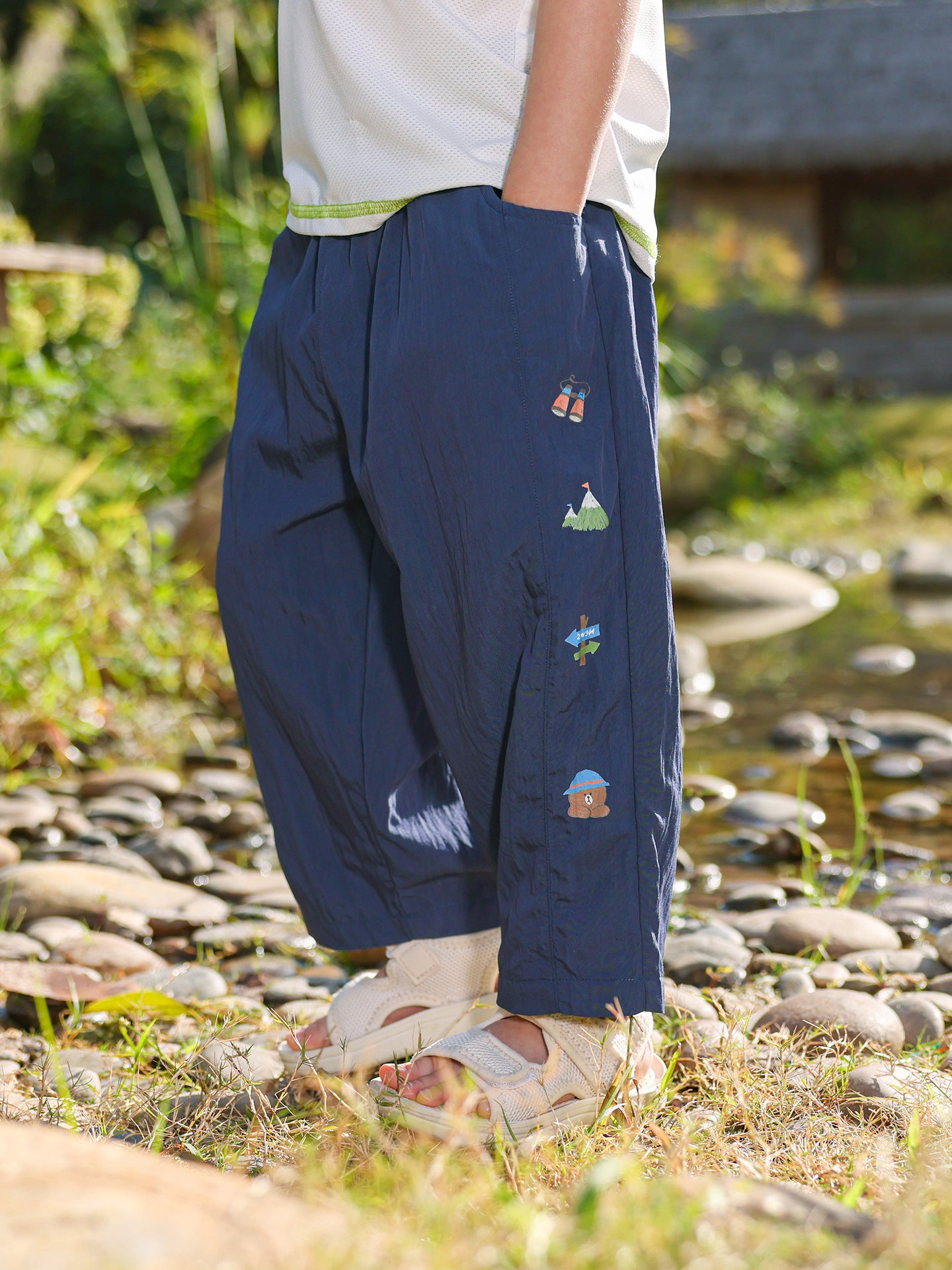 Children's Boy's Summer Thin Casual Cropped Boy Children's Pants