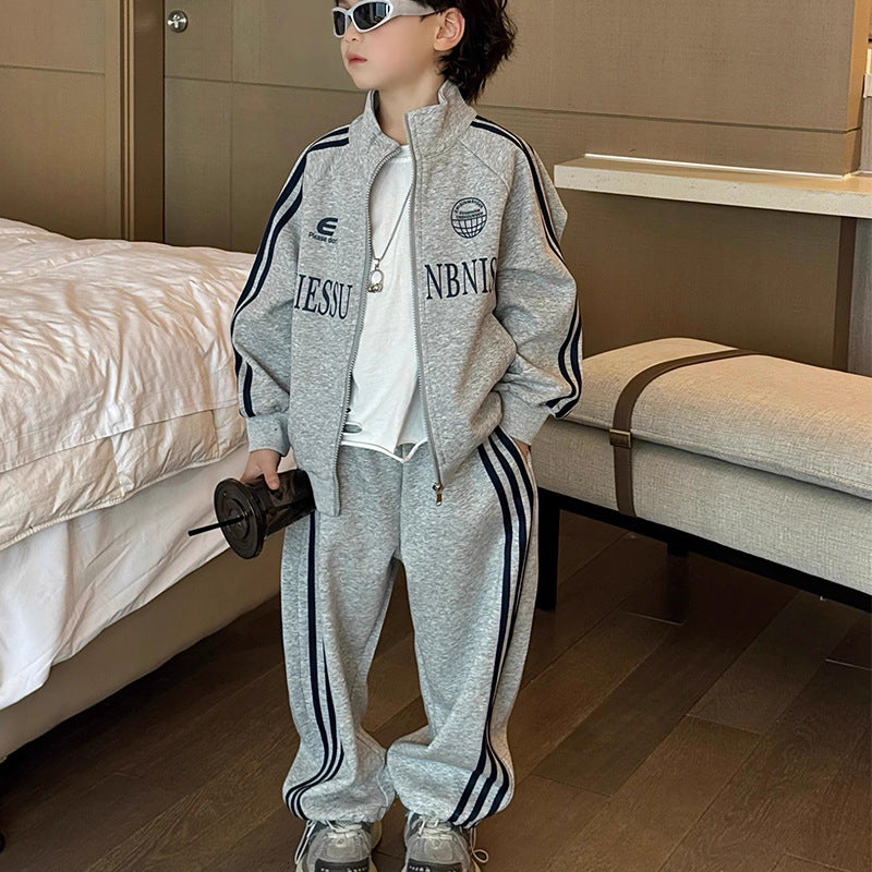Children's Cotton Sports Medium Large Boys Korean Version Matchet Children's Suit