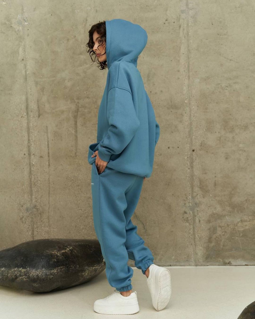 Durable Hooded Printed High Sports Trousers Sweaters