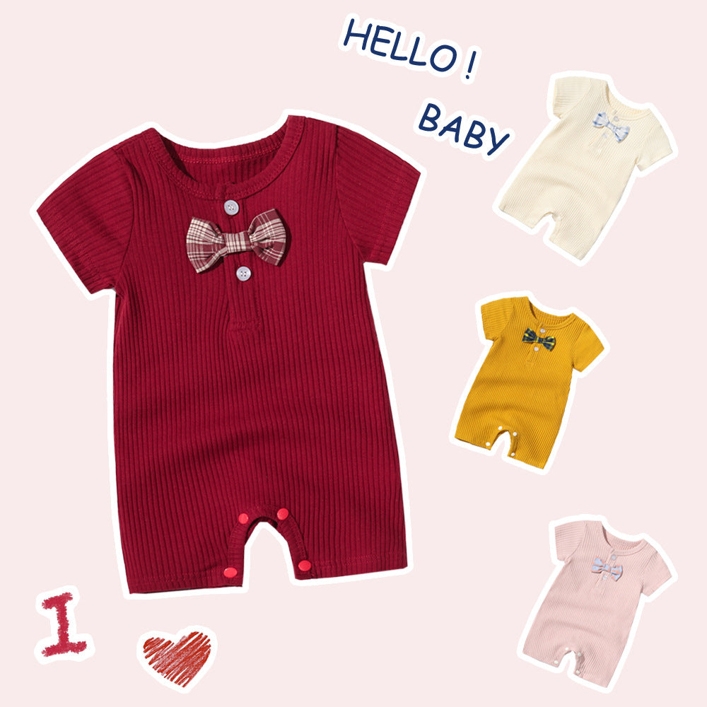 Children's Infant Romper Korean Style Short Sleeve Rompers Jumpsuit, Climbing Suit
