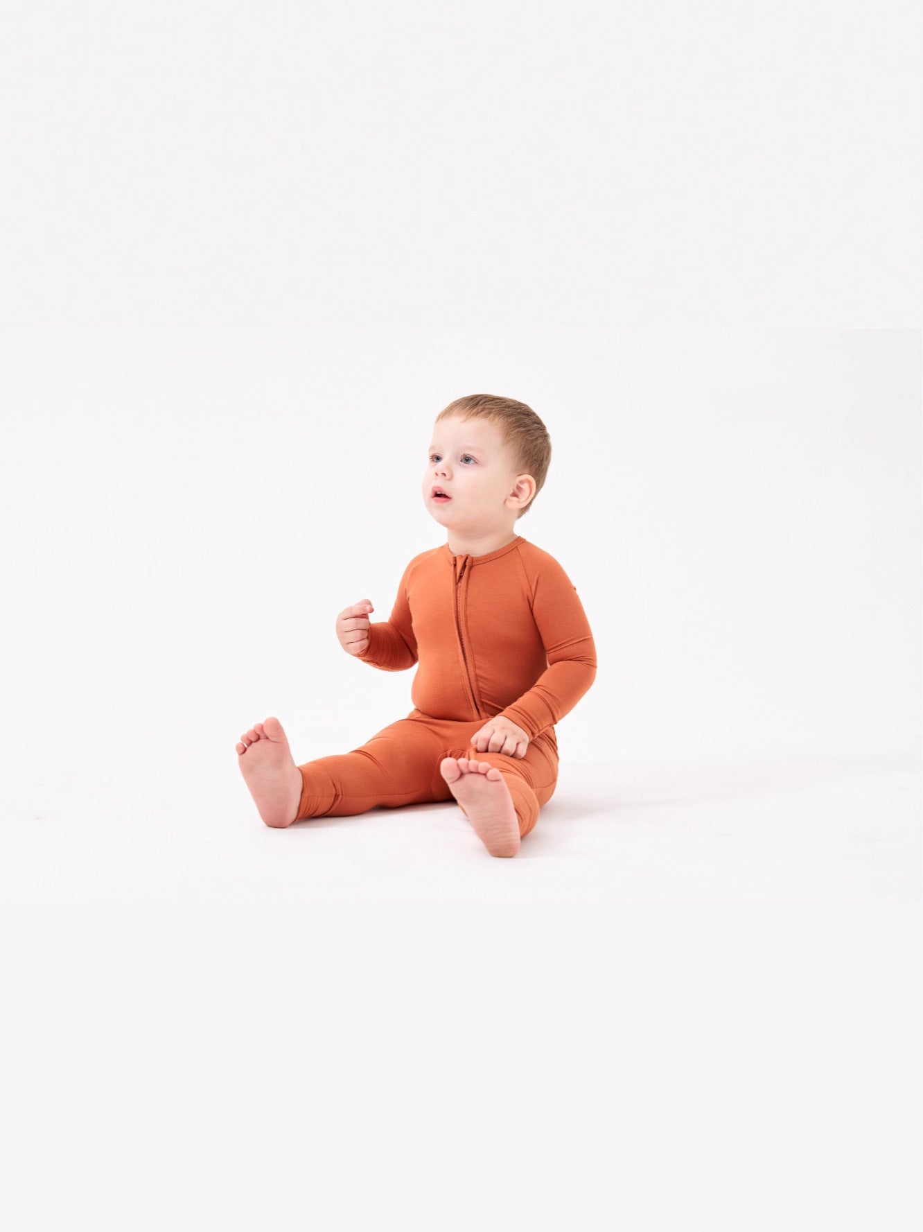 Bamboo Fiber Jumpsuits Romper Candy Color Long Sleeve Double Zipper Jumpsuit, Climbing Suit