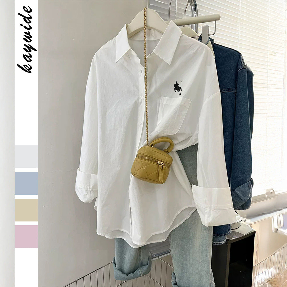 Women's Casual Minimalist Long Sleeve Button Solid Color Blouse