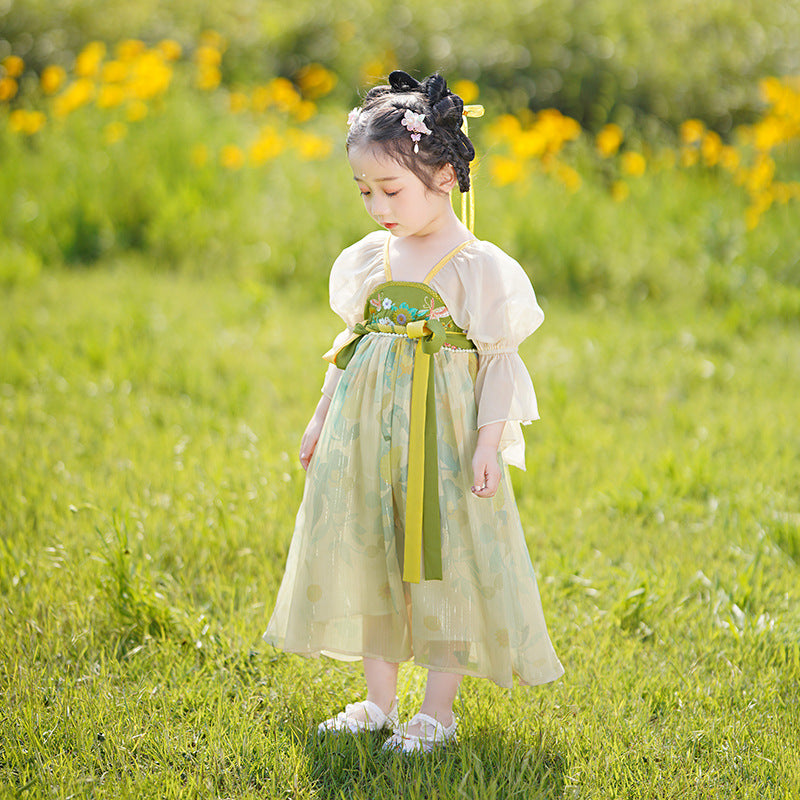 Summer Ancient Costume Fairy Thin Super Little Children's Dress